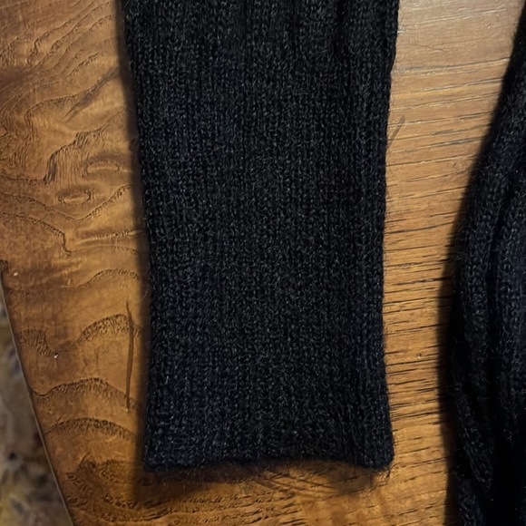 EC size XS Banana Republic Black Oversized Mohair Blend Turtle Neck Sweater - Picture 4 of 7